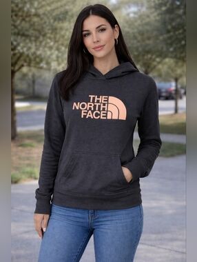 The North Face Hoodie Women's Size M Black Logo Sweatshirt